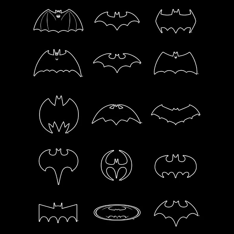 Batman Logo History White
