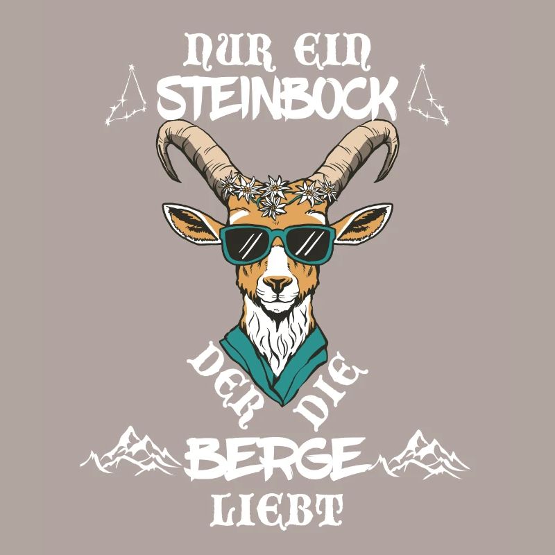 Nur ein Steinbock der die Berge liebt Sternzeichen
