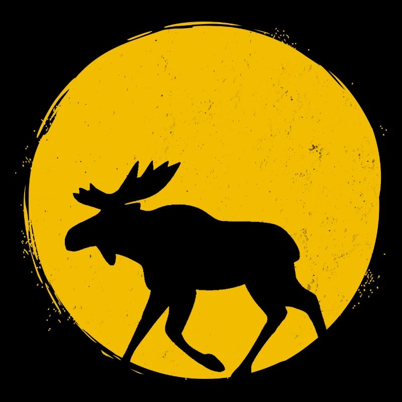 Suède Moose Silhouette Sun Gift