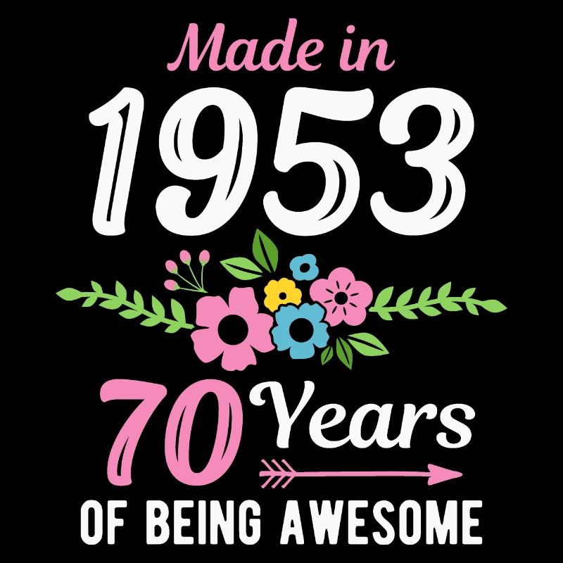 Fabriqué en 1953 Floral 70e anniversaire