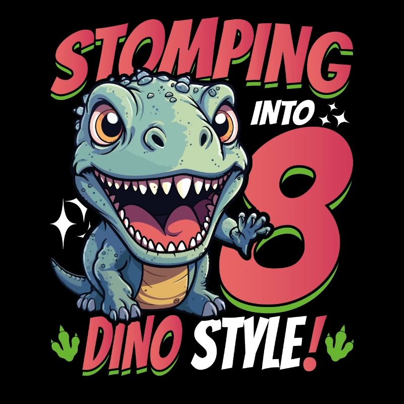 T-Rex Turning 8: Stomping dans 8th Dino Style Bday