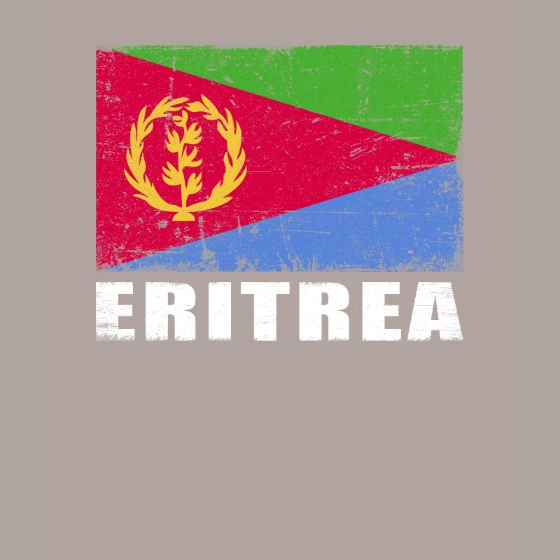Drapeau de l’Érythrée Grunge Drapeau de l’Érythrée