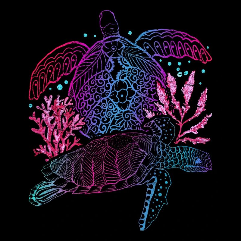 Polynesien Meerestier Geschenk Tier Schildkröte