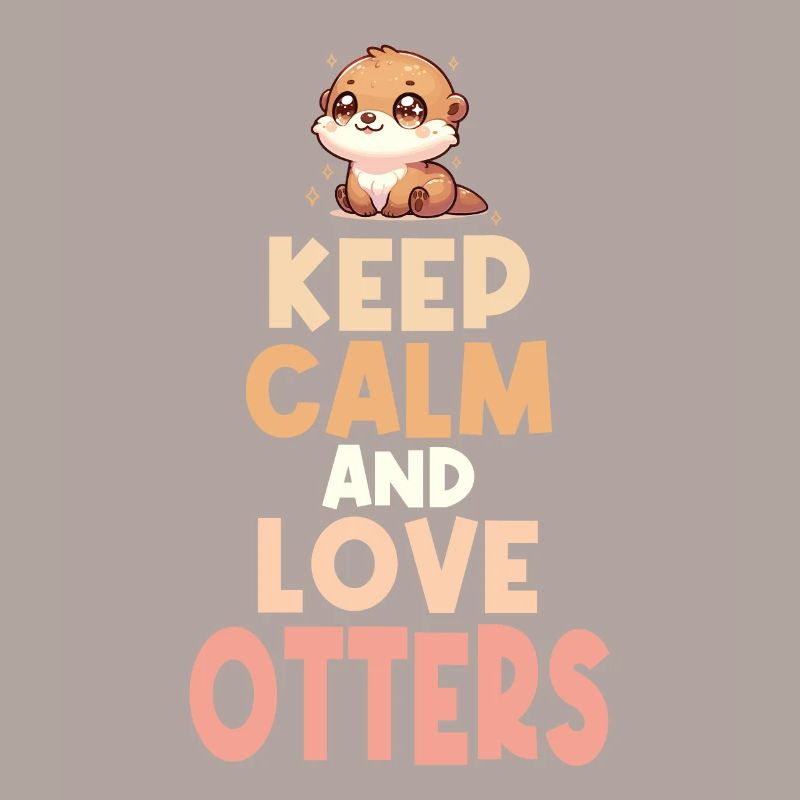 Cute Otter Artwork Featuring Adorable & Funny Keep