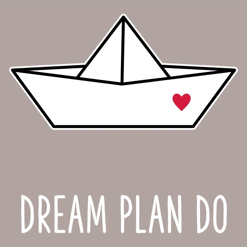 Dream Plan Do - Papierboot Schiffchen Herz