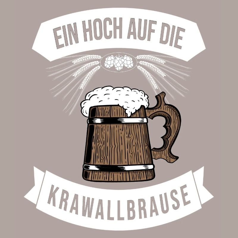 Kraftvolles Biergarten-Design mit Spruch