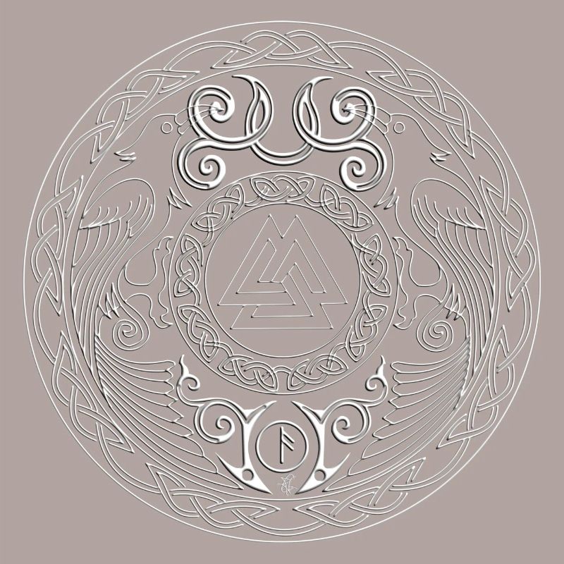 Mandala runique à triade centrale