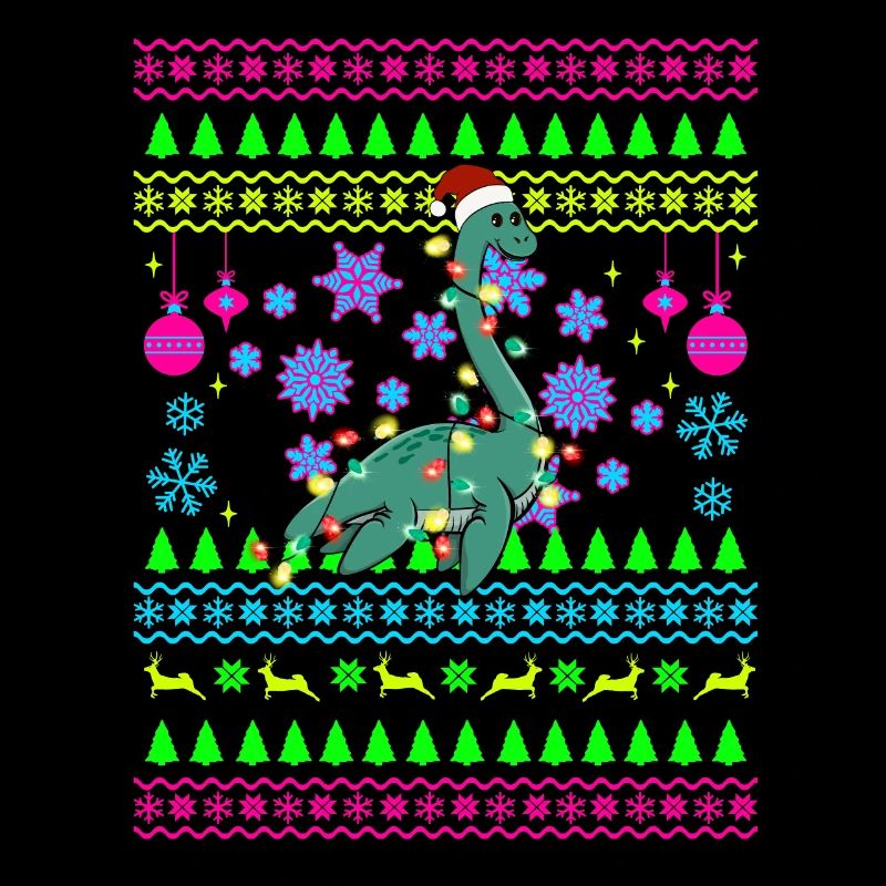 Weihnachtsdino mit Lichtern