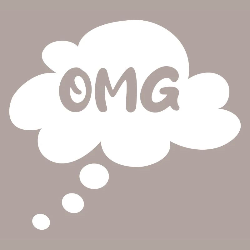 Dire OMG Cloud Pensée Bulle Parole Bulle Simple