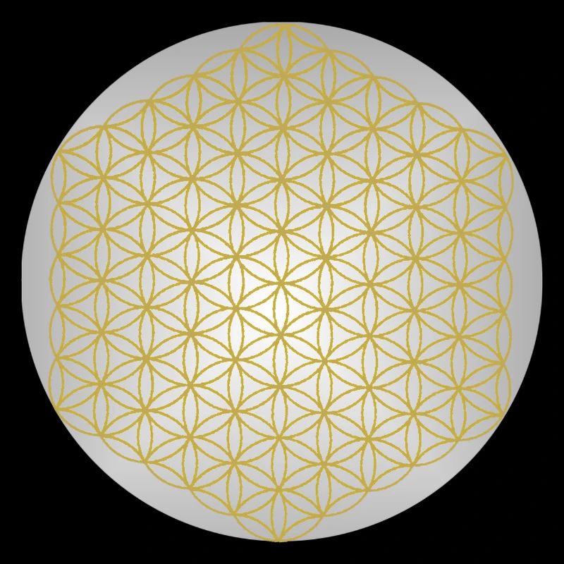 Blume des Lebens Gold - 5. Dimension - Mandala