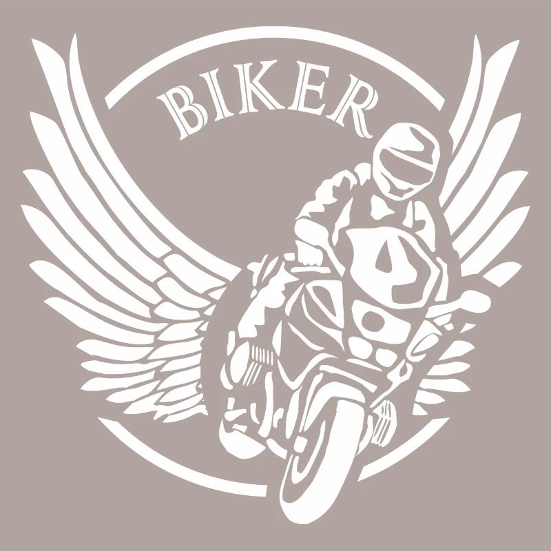 Winged Biker Circle Logo