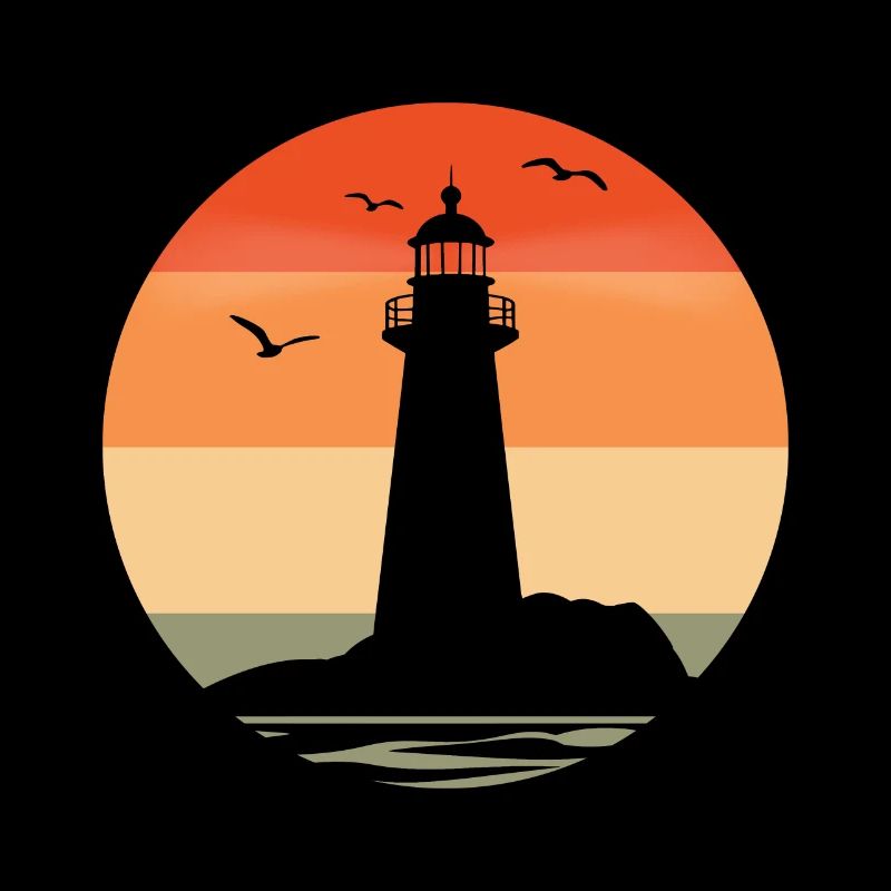 Phare au coucher du soleil