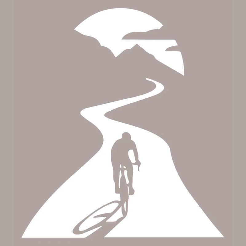 Radfahrer bei Mondschein