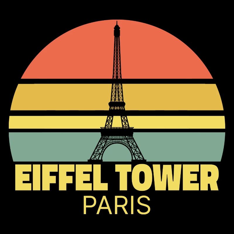 Eiffelturm Paris Retro Silhouette