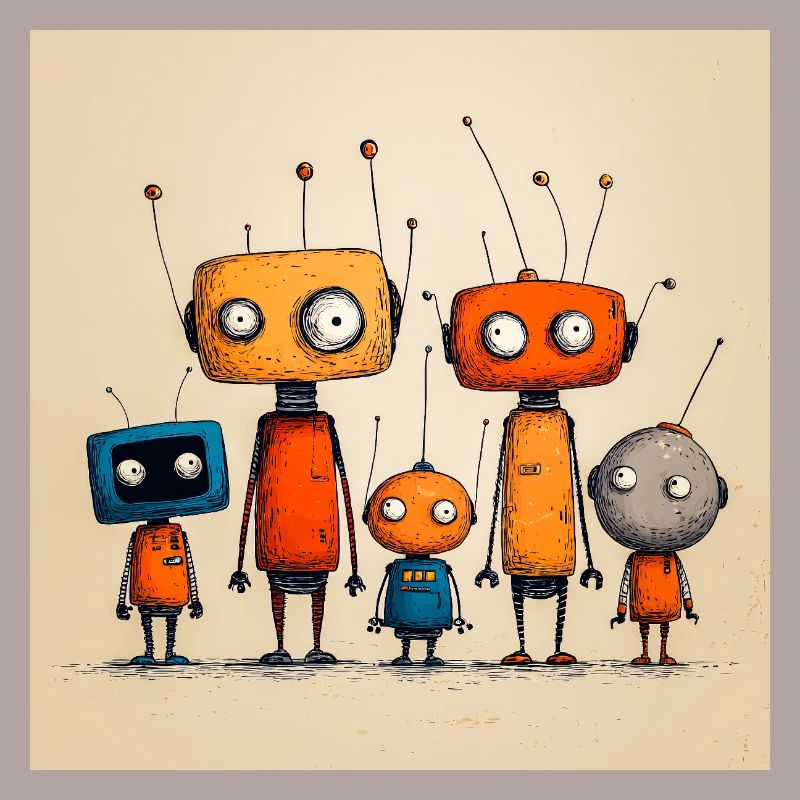 Robot Amicaux Enfantins