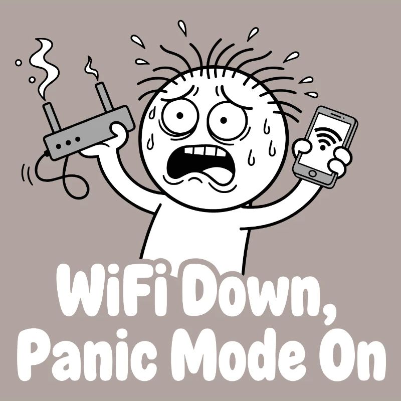 WiFi-Ausfall Panikmodus Meme