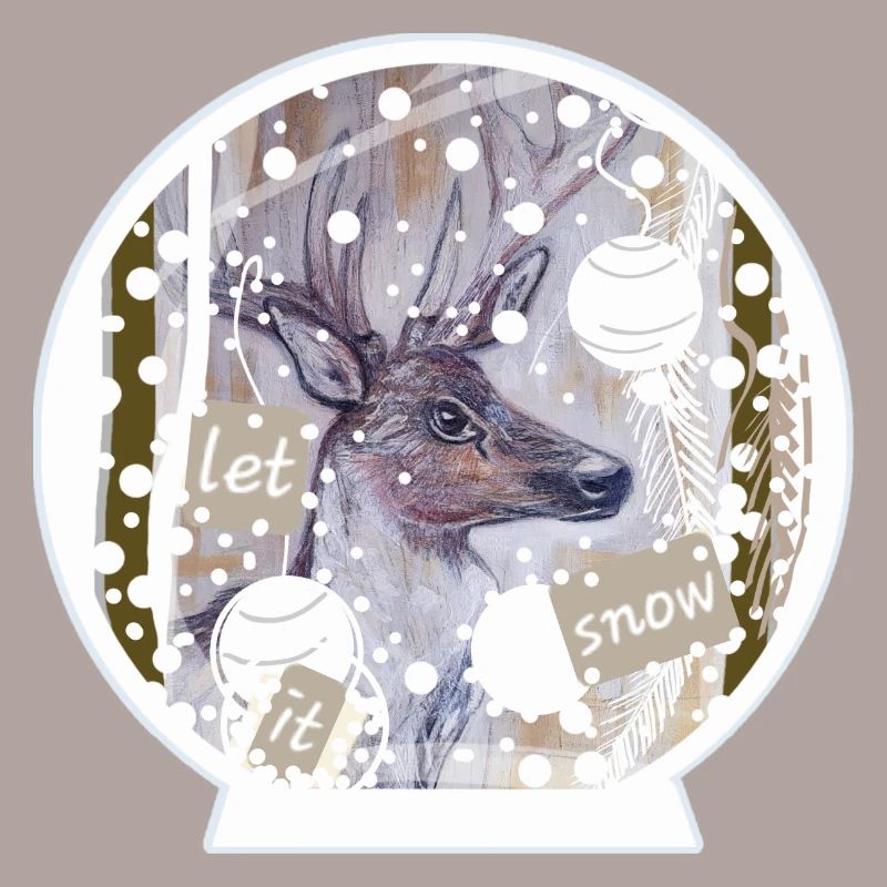 Snow Globe Deer