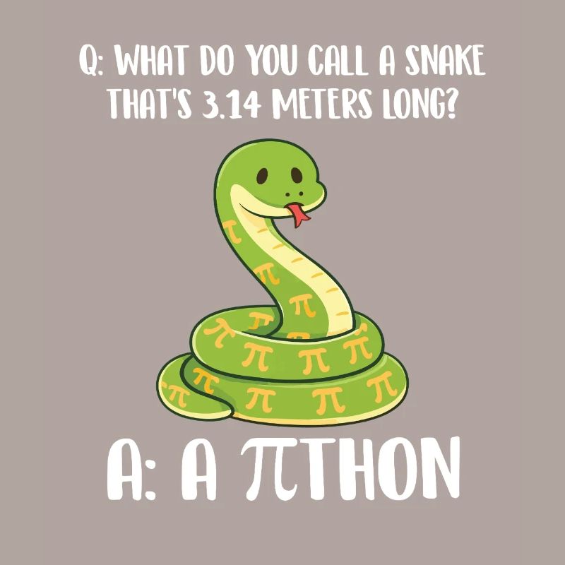 Blague sur le python de Pi Day de 3,14 mètres de long