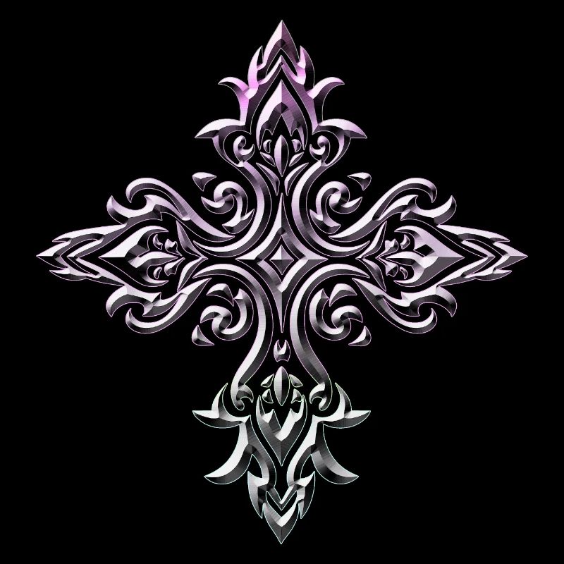 Filigrane de croix lumineuse