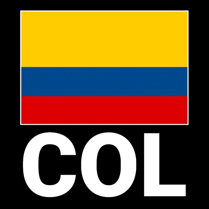 Drapeau de la Colombie avec l’abréviation COL