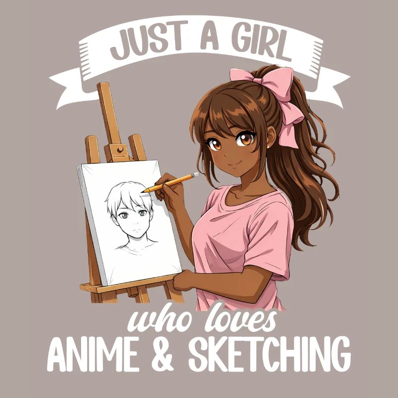 Nur Ein Mädchen, Das Anime Liebt Und Afro Zeichnet