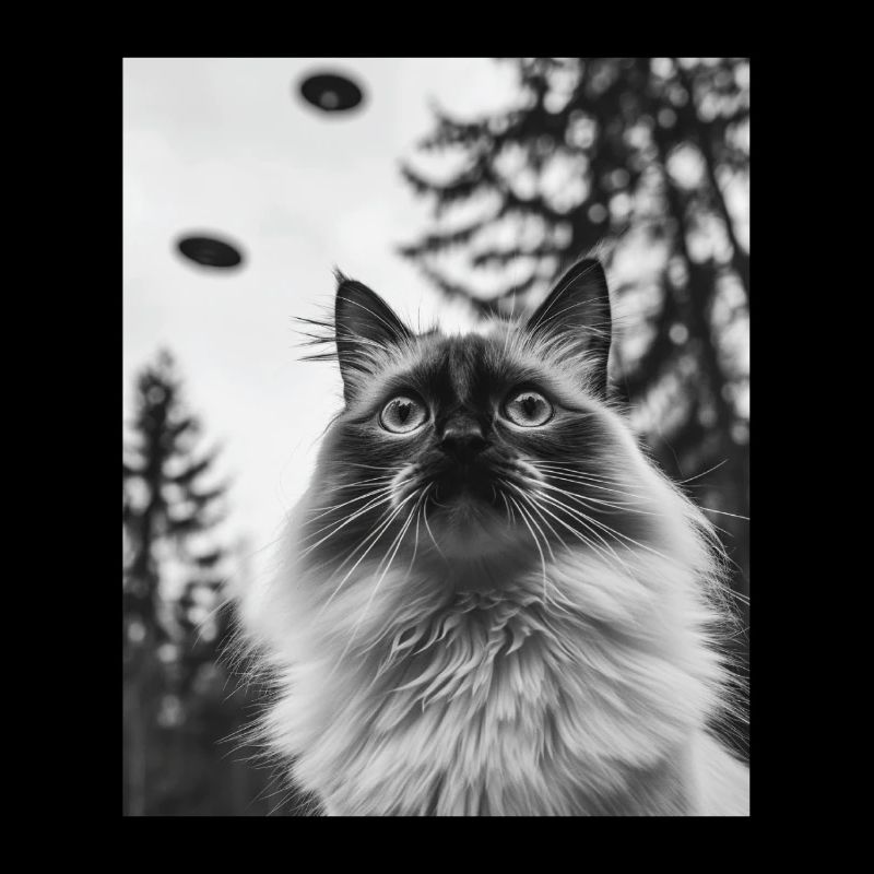 Katze - Alien Selfie Birman UFO