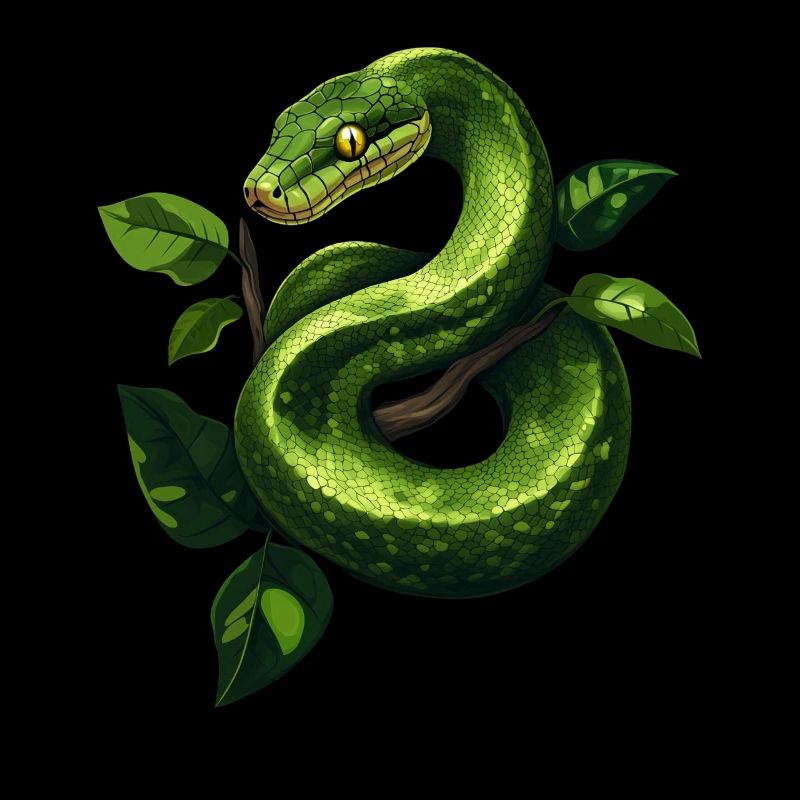 Green Tree Python Snakes Lover Terrarium