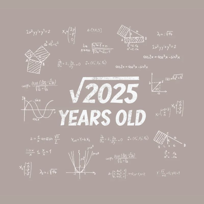 Square root from 2025 - 45th birthday math nerd