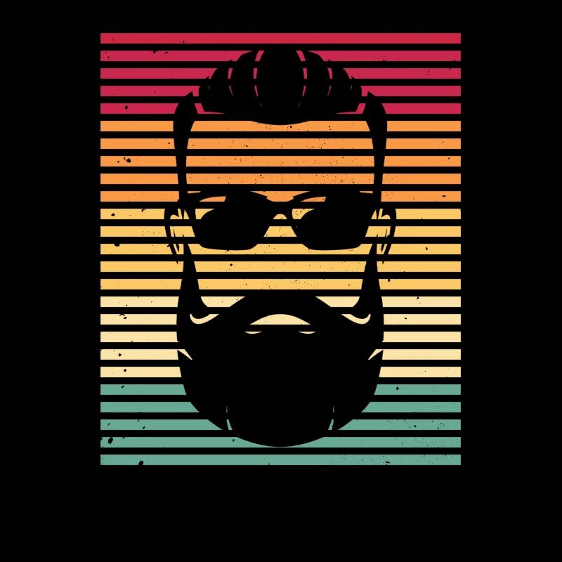 Retro Vollbart Bart Bartträger Hipster Mann