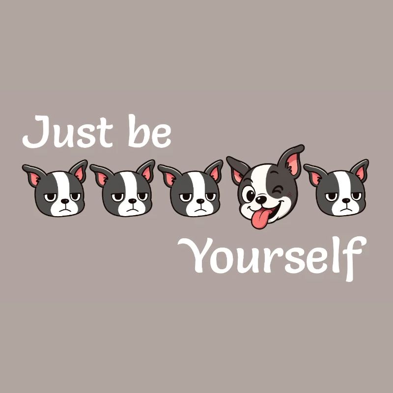 Boston - Soyez simplement - Vous-même - Texte blanc