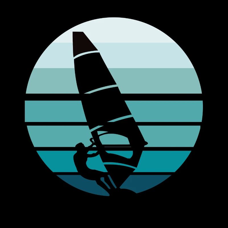 Surfer Windsurfer Blue Background