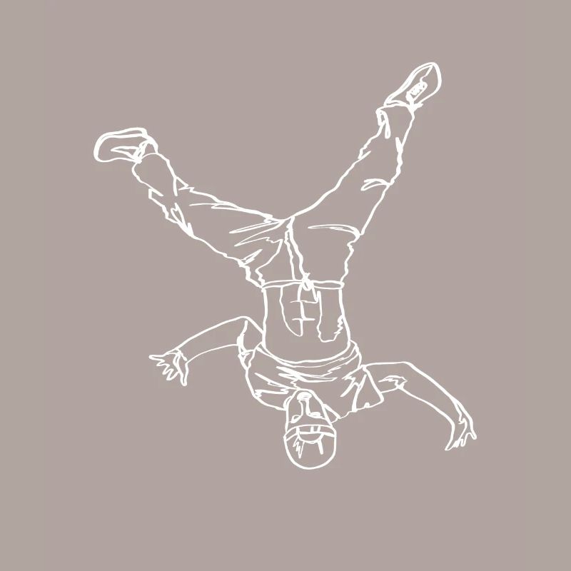 Breakdance Breakdancer Break Dance Oneline Art