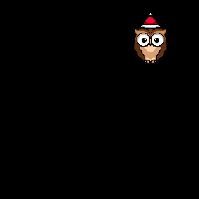 Eule Pixelated Christmas - Lustige Eule