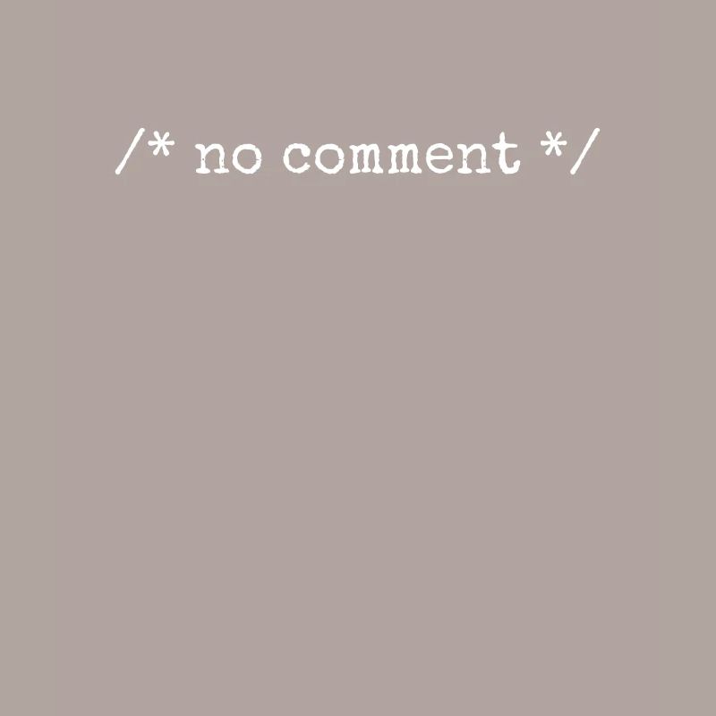 No Comment Developer Software Developer Coder