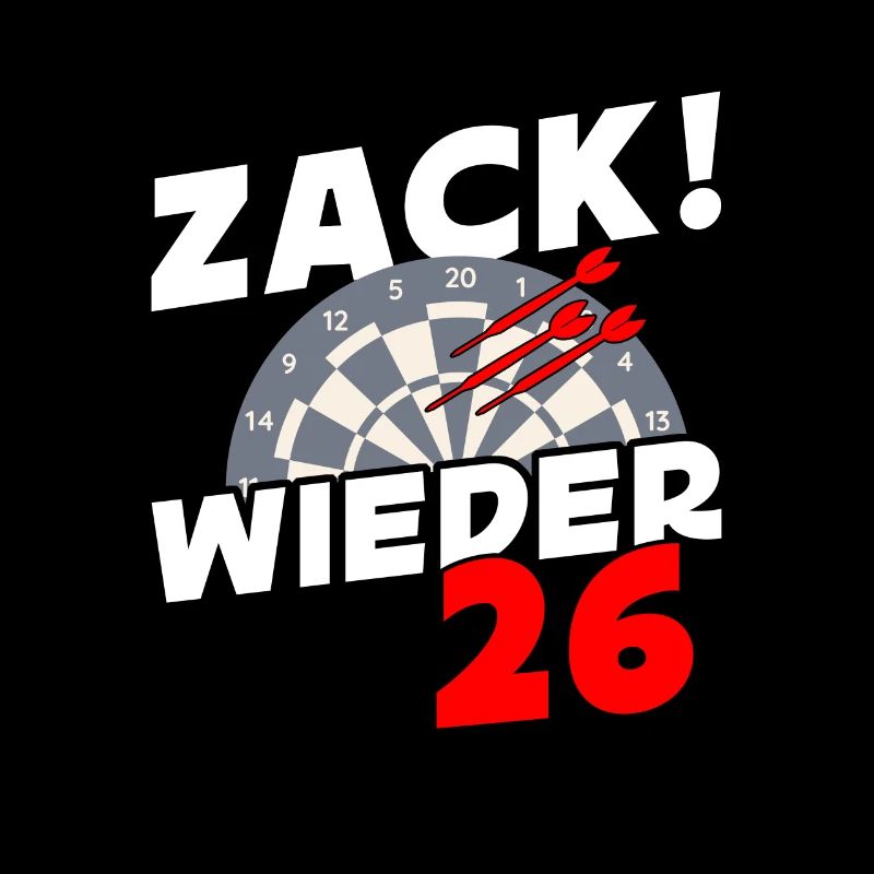 Dart, Zack wieder 26, Dartscheibe, Dartpfeil, Fun