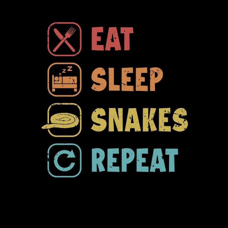 Eat Sleep Snakes Repeat Schlange Python Banana