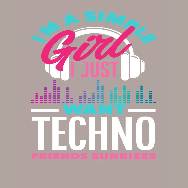 Techno Lover Einfache Mädchen Freunde