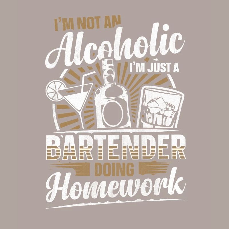 Just A Bartender Doing Homework Lustiges Bartender