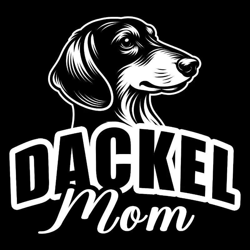 « Maman teckel » avec tête de chien