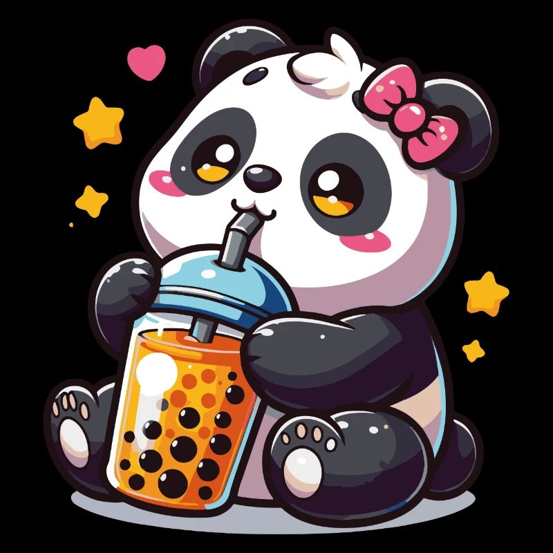 Bubble Tea süßer Panda Anime Kawaii Geschenk