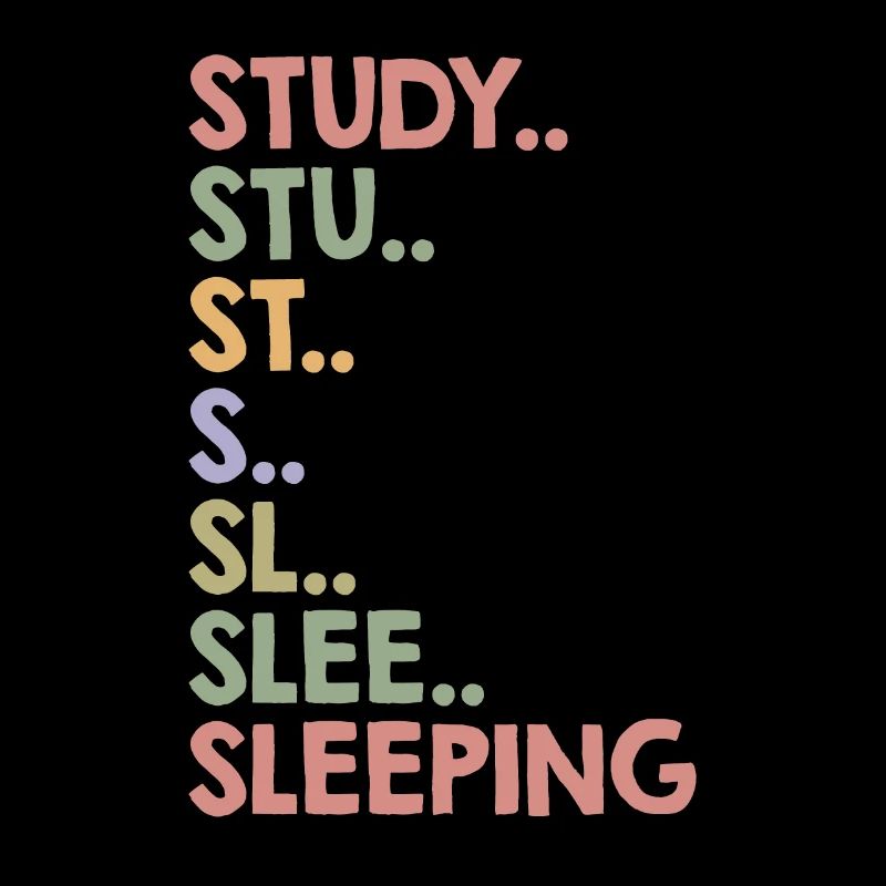 Funny college student study