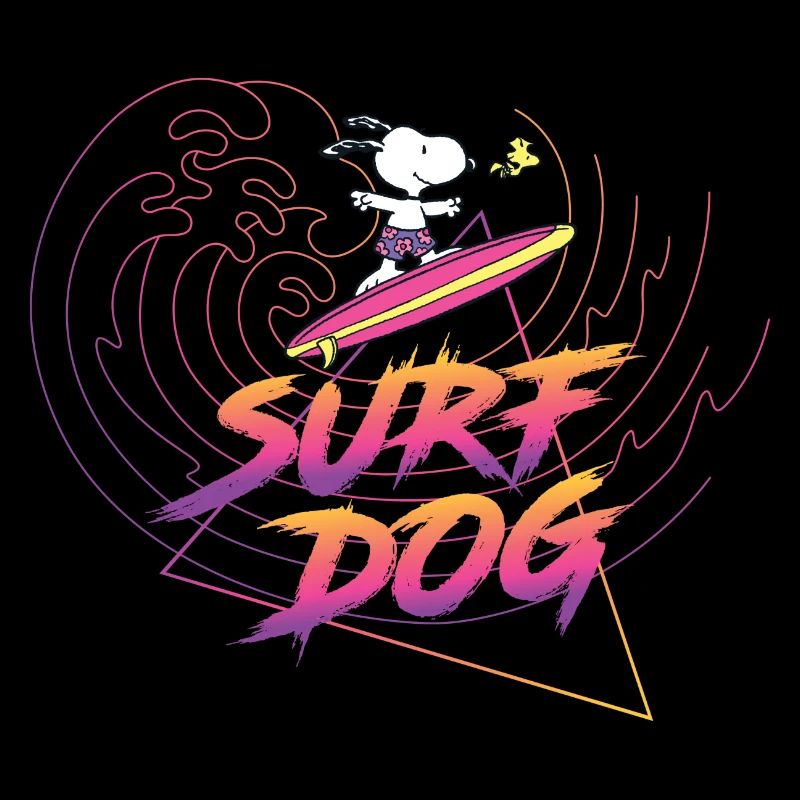 Peanuts Snoopy Urlaub Cool Surfen Strand