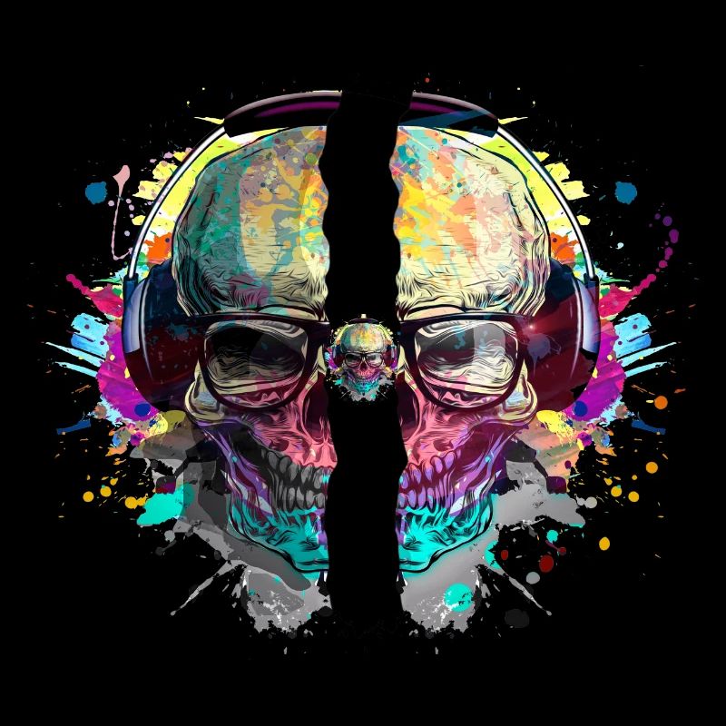 Skull Colors Kopfhörer Musik