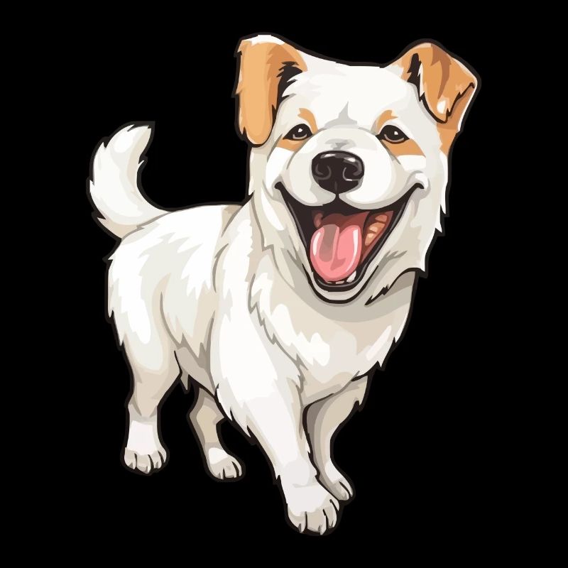 Lachender süßer Hund