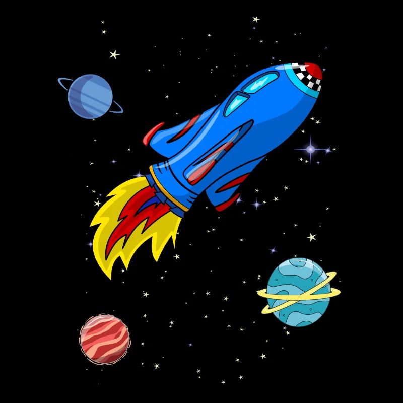 Rocket, Space, Planets, Stars