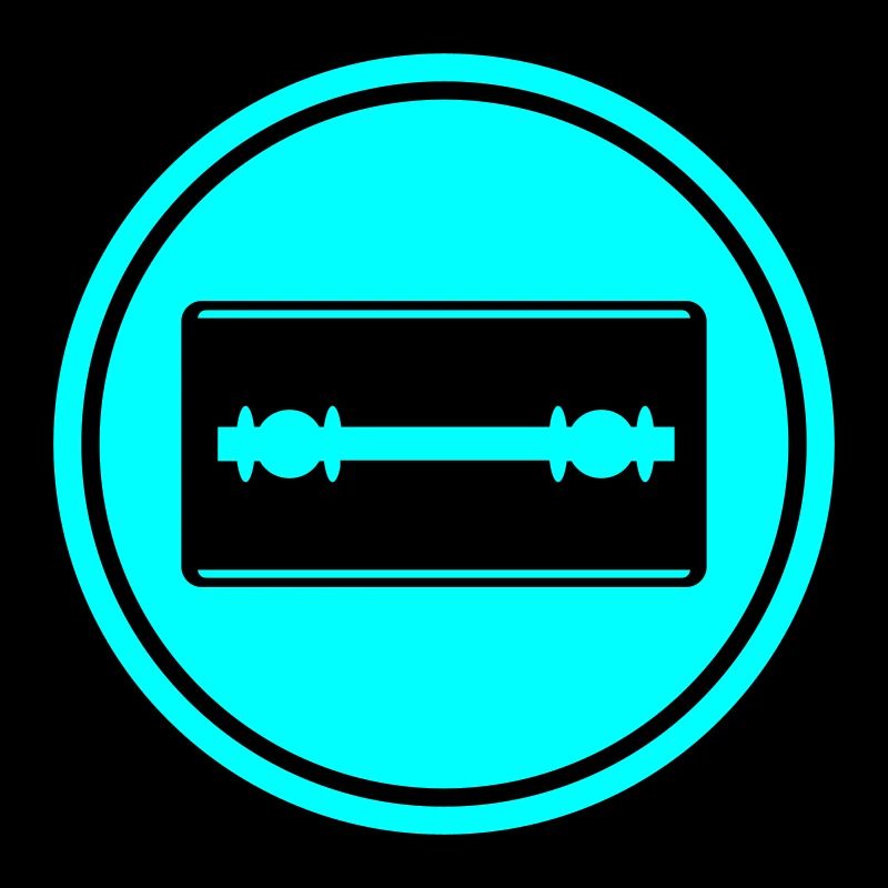 Rasierklinge Icon Kreis