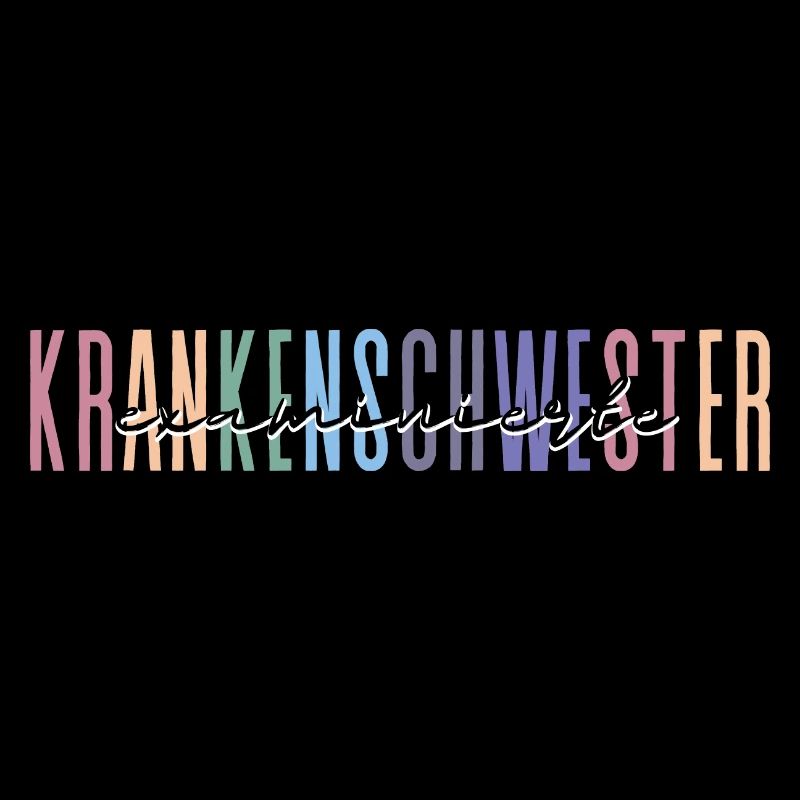 examinierte Krankenschwester - buntes Design