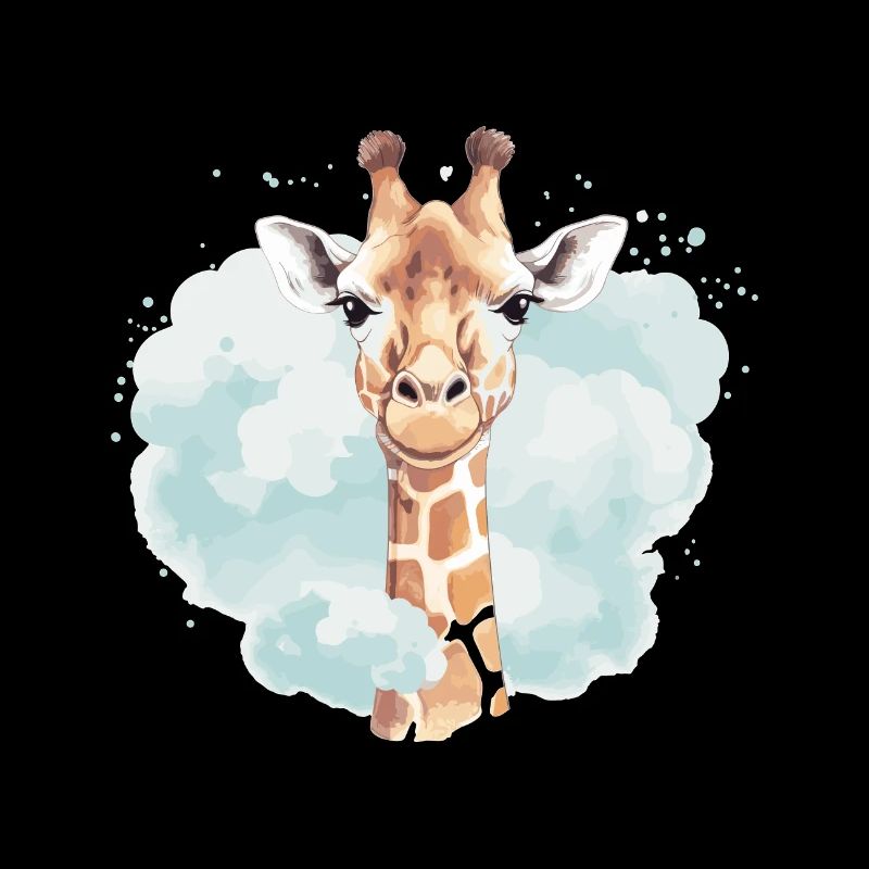 Giraffe mit Wolken