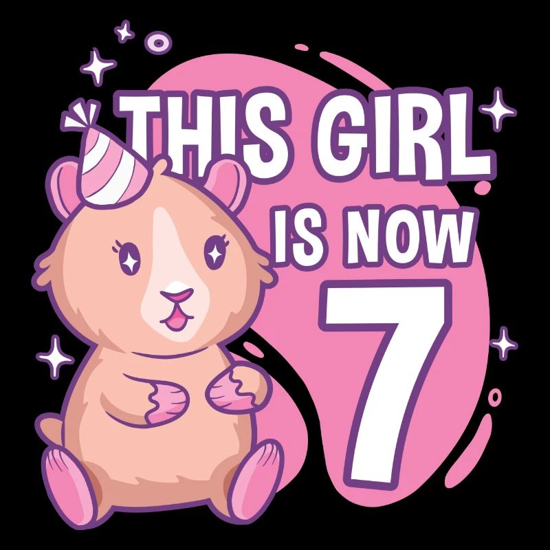7ème anniversaire Cochon d’Inde Fille de 7 ans
