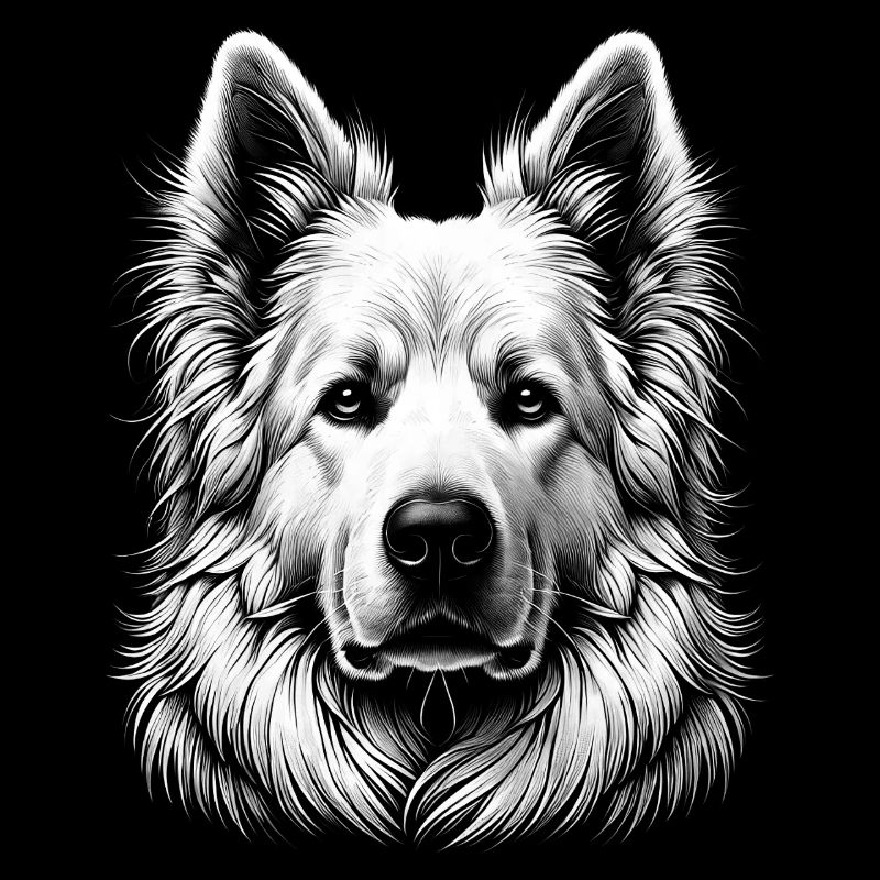 Weißer Schweizer Schäferhund als Porträt